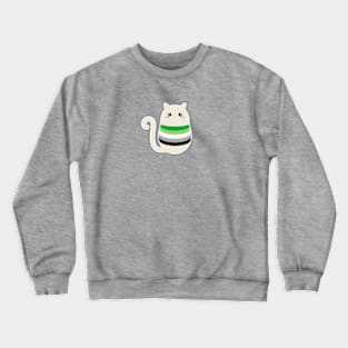 Aromantic Pride Cat Crewneck Sweatshirt